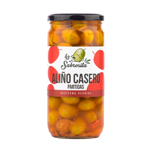 aceitunas partidas aliño casero, 400g