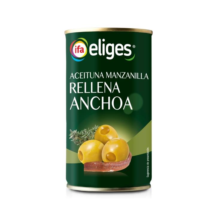 aceituna rellena anchoa lata, 150g