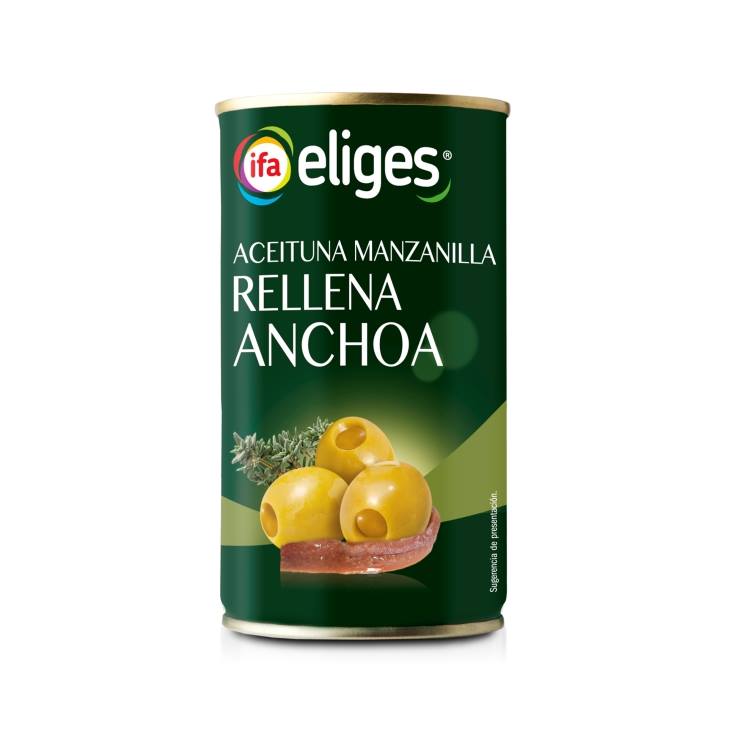 aceitunas rellenas anchoas lata, 150g