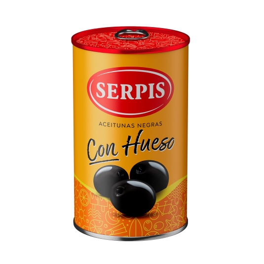 aceitunas negra con hueso, 160g