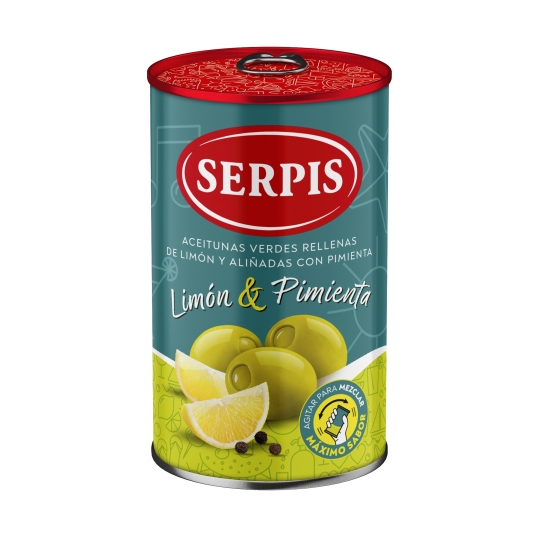 aceitunas rellenas limón y pimienta, 130g