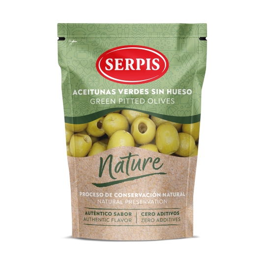 aceitunas verdes sin hueso nature, 75g