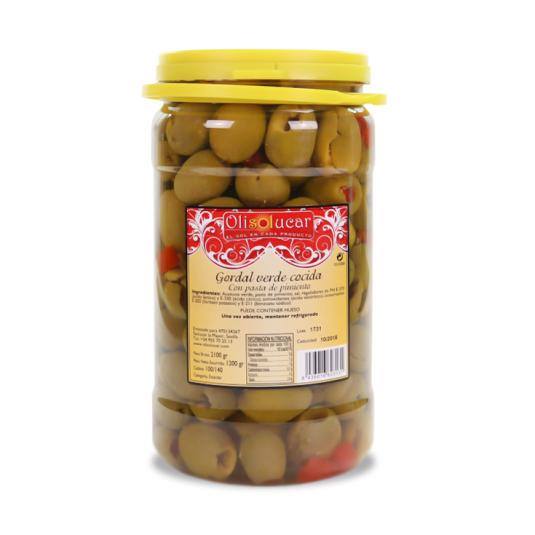 aceituna gordal con pimientos, 1,2kg