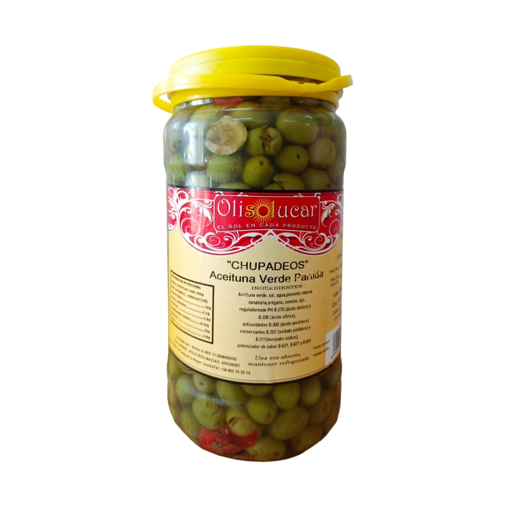 aceitunas verdes aliñadas "chupadeos", 1.3kg