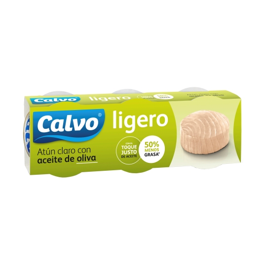 atún claro ligero aceite de oliva 60g, pk-3