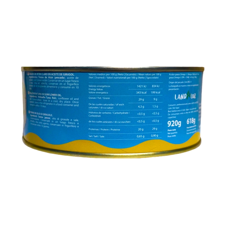 atún claro aceite girasol, 618g