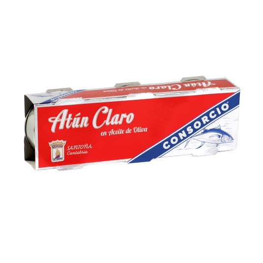 atún claro en aceite de oliva 57g, pk-3