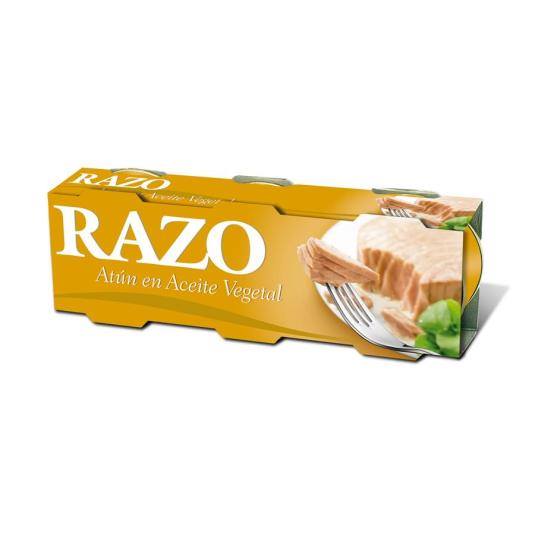 atún en aceite de girasol lata 52g, pack-3