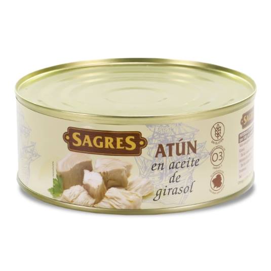 atún en aceite de girasol lata, 650g.