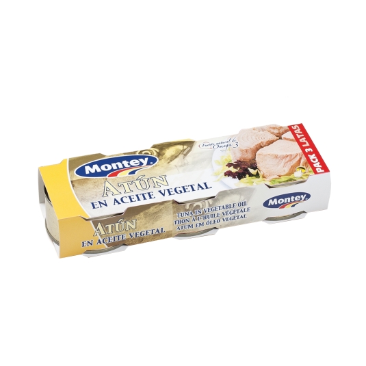 atún en aceite girasol lata 52g, pack-3