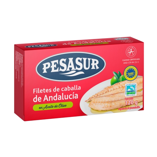 filetes caballa aceite de oliva, 120g