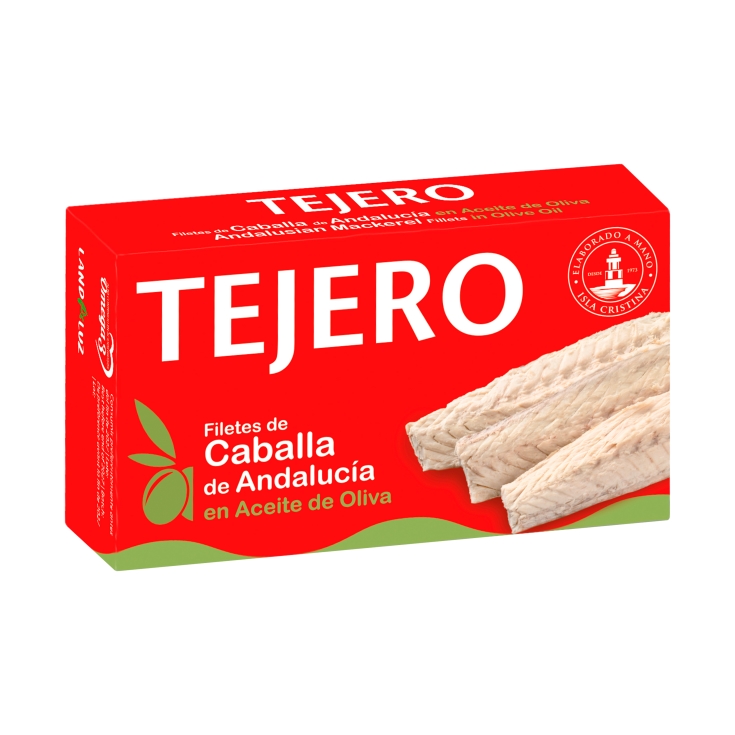 filetes de caballa en aceite de oliva, 80g