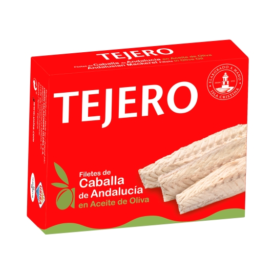 filetes de caballa en aceite de oliva, 160g