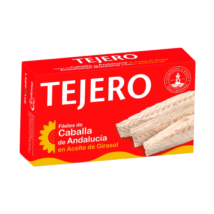 filetes de caballa en aceite de girasol, 80g