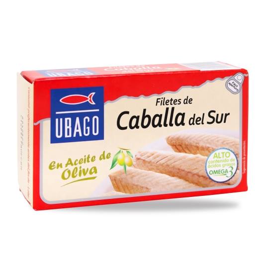 filetes de caballa en aceite oliva, 85g