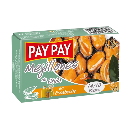 mejillón de chile escabeche 14/18 piezas, 70g