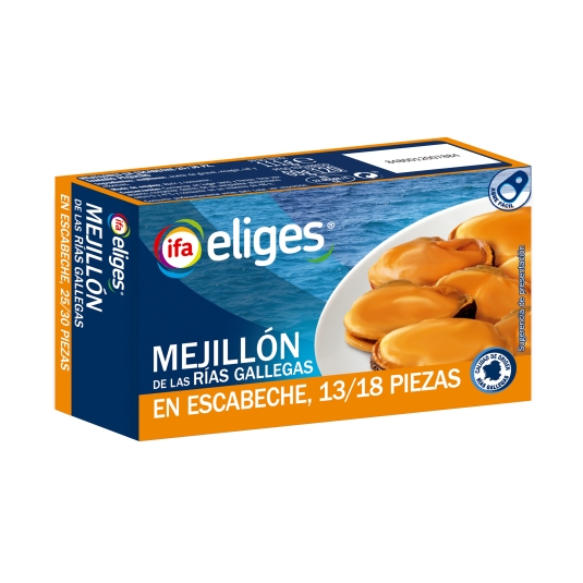 mejillón escabeche 13/18 piezas, 69g