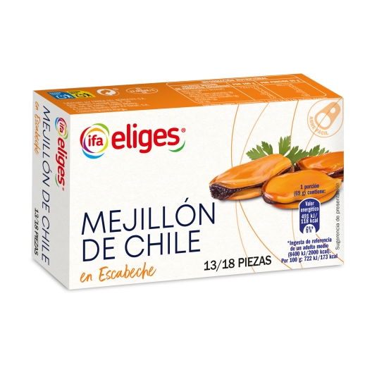 mejillón de chile en escabeche 13/18, 69g