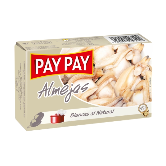 almejas blancas al natural, 63g