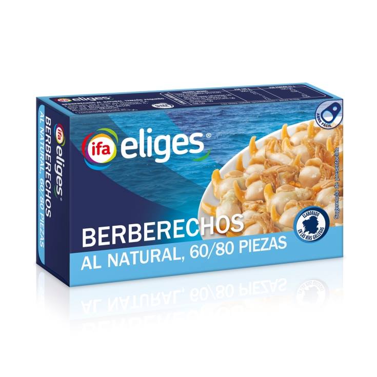 berberechos al natural 60/80, 102g