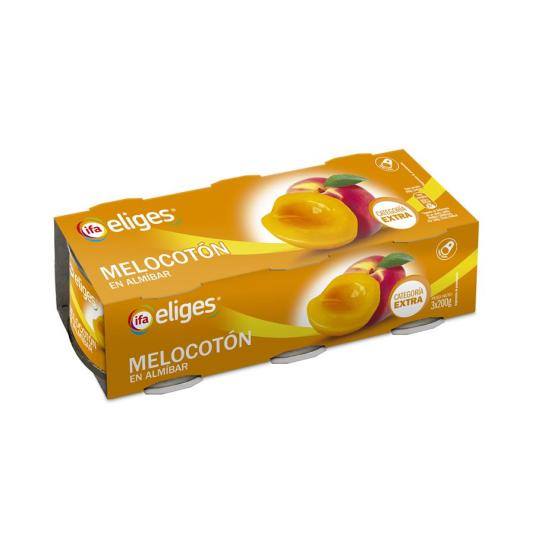 melocotón en almíbar 200g, pk-3