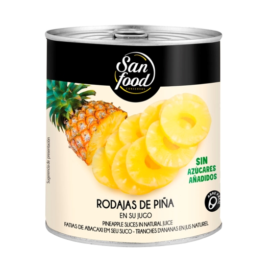 piña rodaja en su jugo, 820g