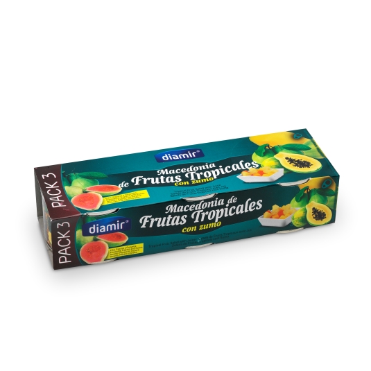 macedonia frutas tropicales c/zumo 227g, pk-3