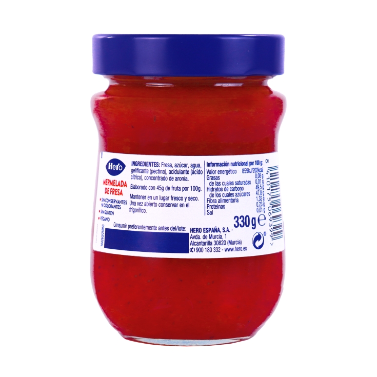 mermelada clásica fresa, 330g