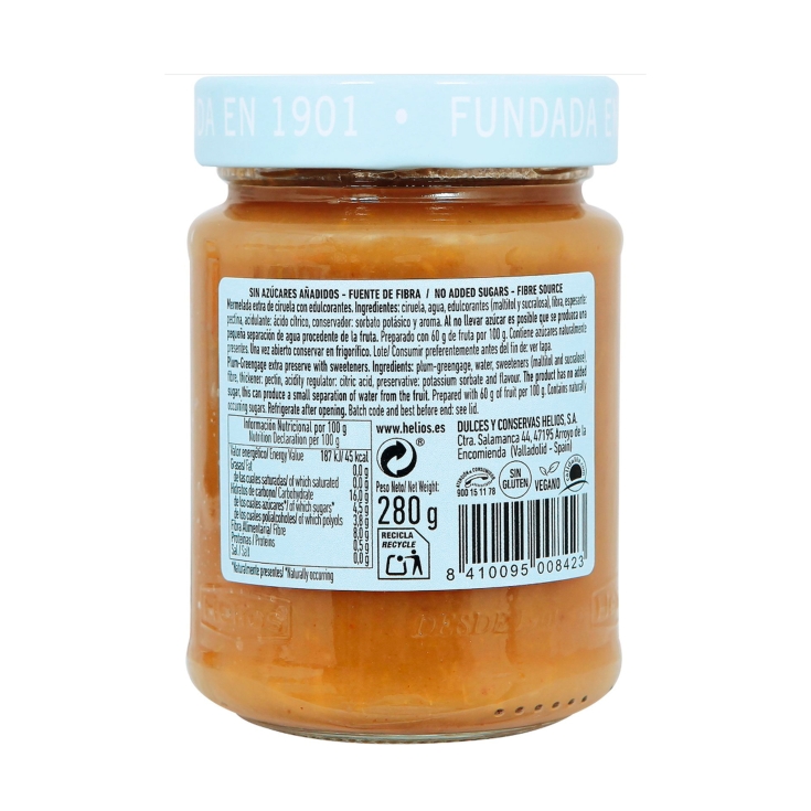 mermelada 0% ciruela, 280g