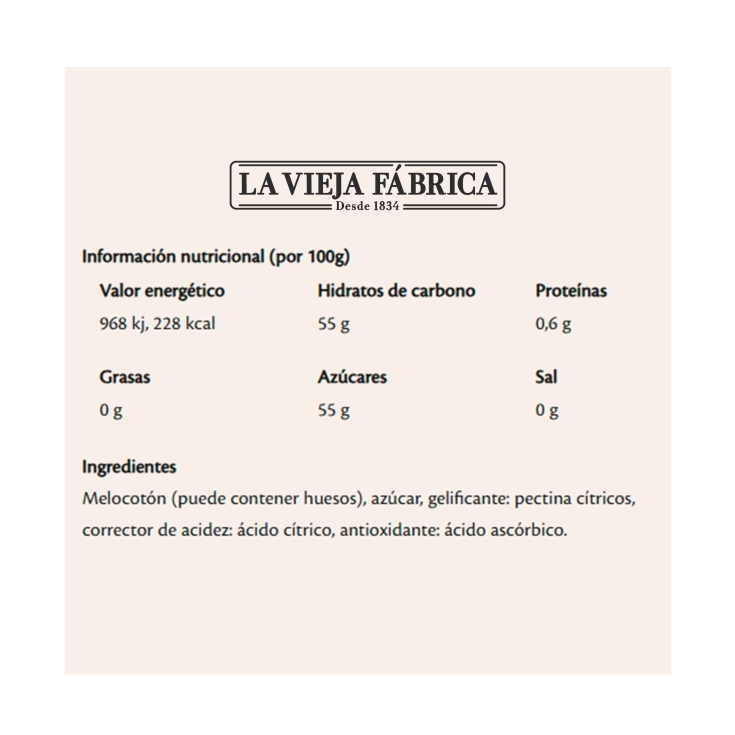 mermelada melocotón, 280g