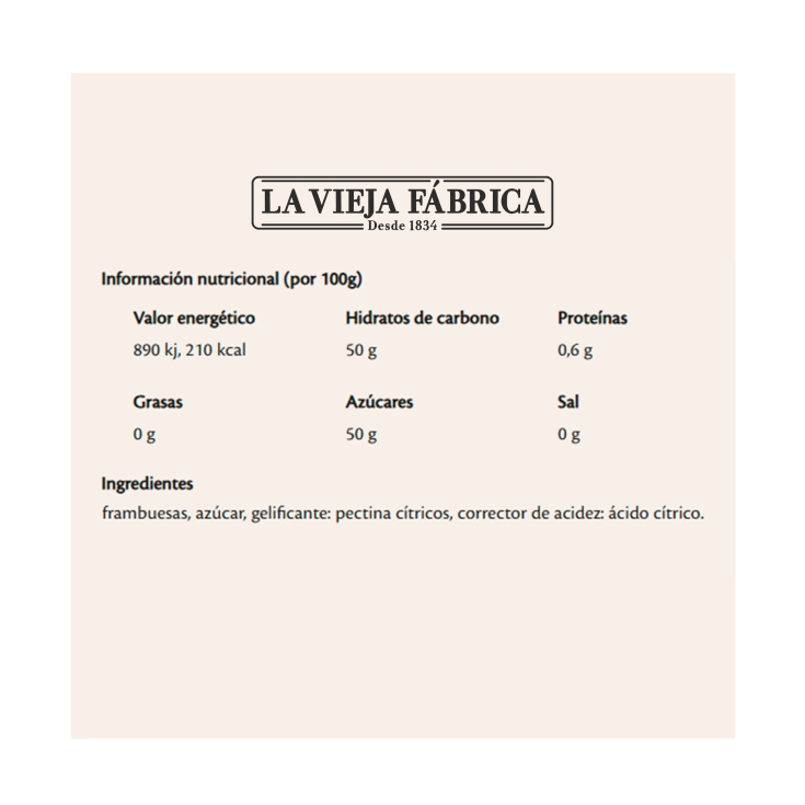 mermelada frambuesa, 280g