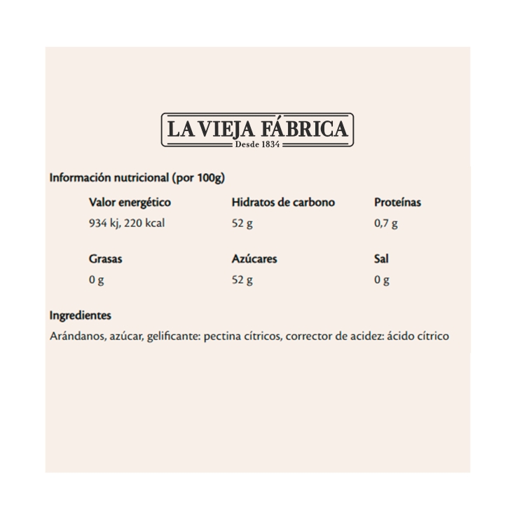 mermelada arándanos, 280g