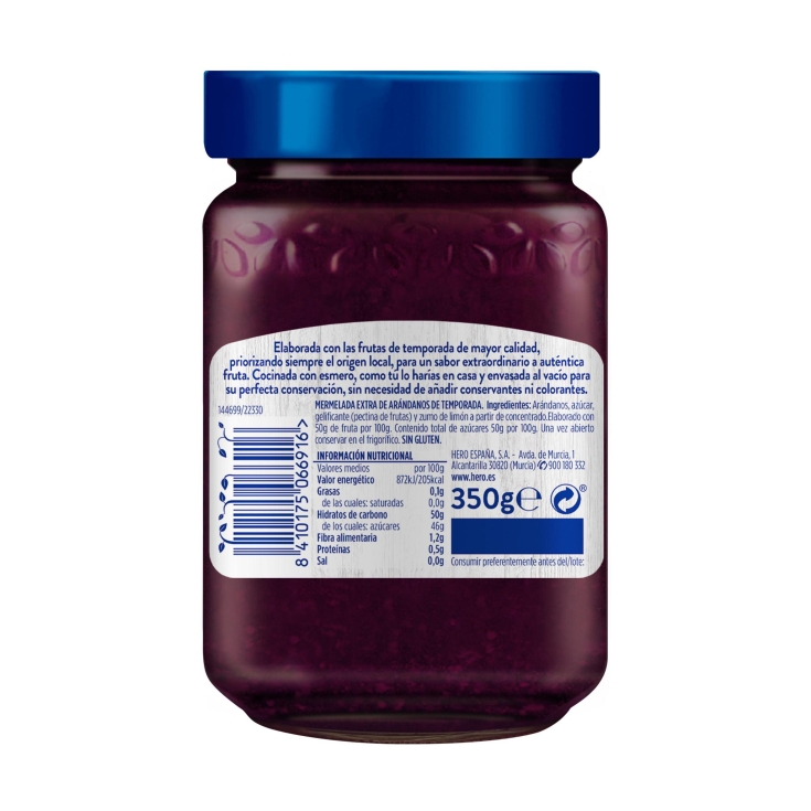 mermelada arándanos de temporada, 350g