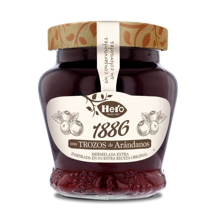 mermelada con trozos de arándanos, 320g