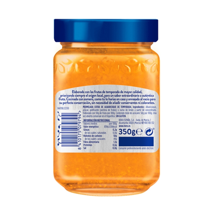 mermelada albaricoque temporada, 350g