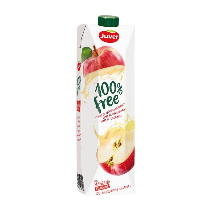 zumo 100% free manzana, 1l