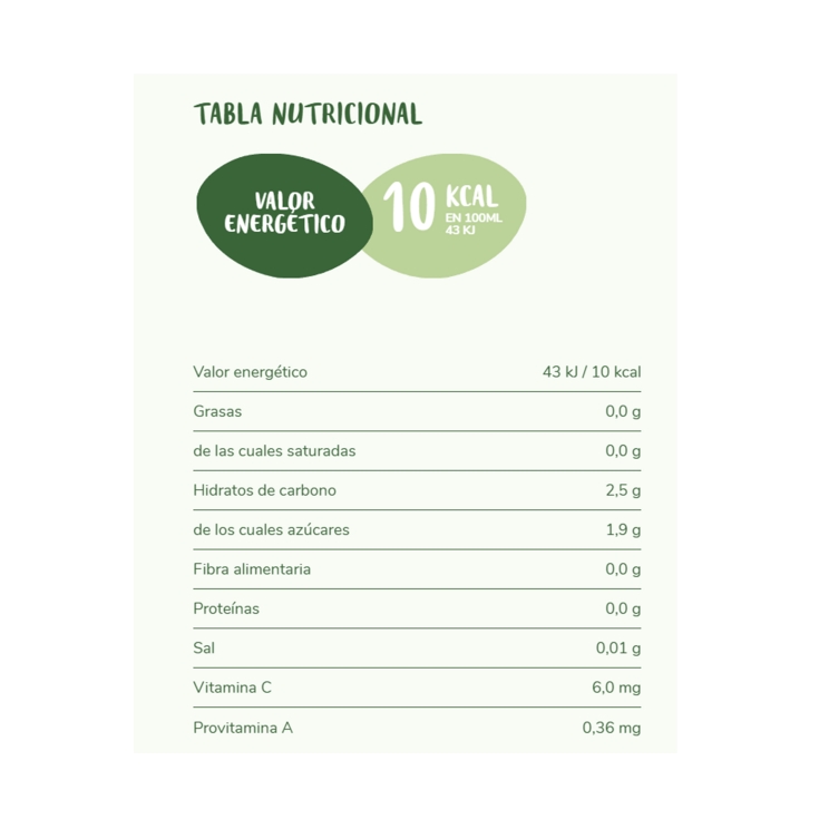 bebida 20% zumo sin azúcar multifrutas, 2l