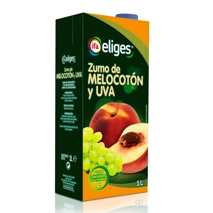 zumo melocotón uva, 1l