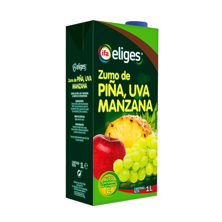 zumo piña uva, 1l