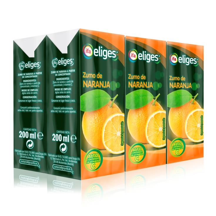 zumo naranja 200ml, pk-6