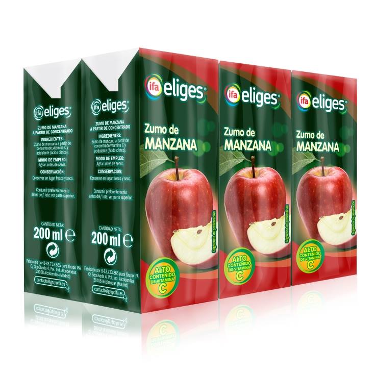 zumo manzana 200ml, pk-6