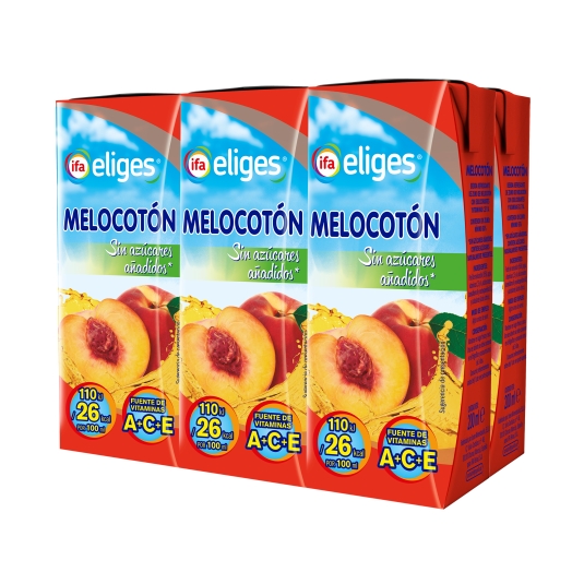néctar melocotón s/a, pk-6