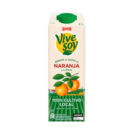 zumo naranja y soja, 1l