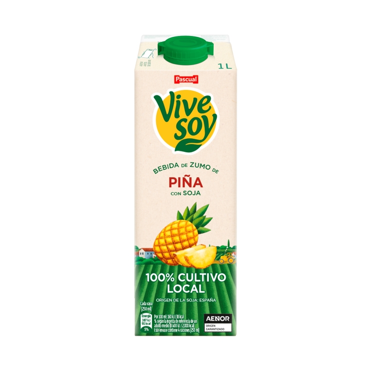 zumo piña y soja, 1l