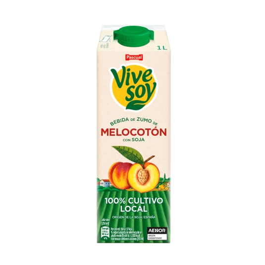 zumo melocotón soja, 1l