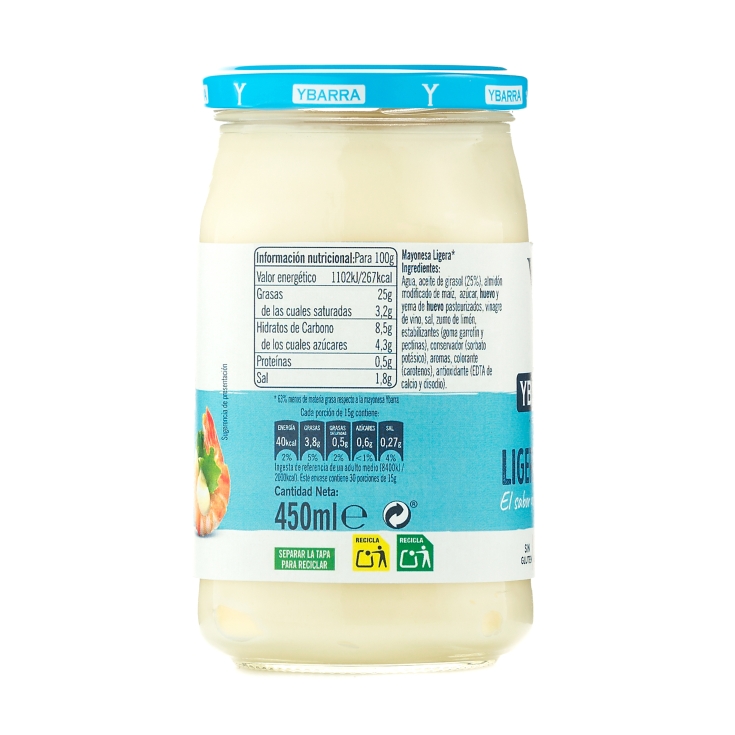 mayonesa ligera, 450ml