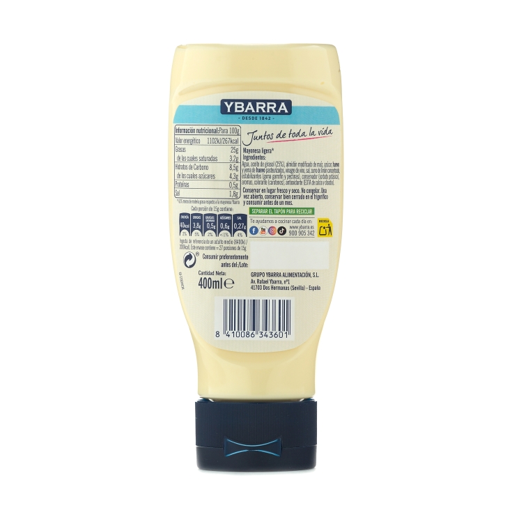 mayonesa ligera pet, 400ml