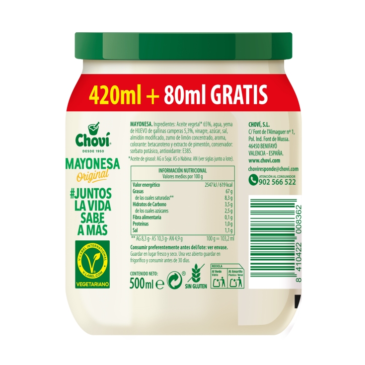 mayonesa tarro 500ml, pk-2