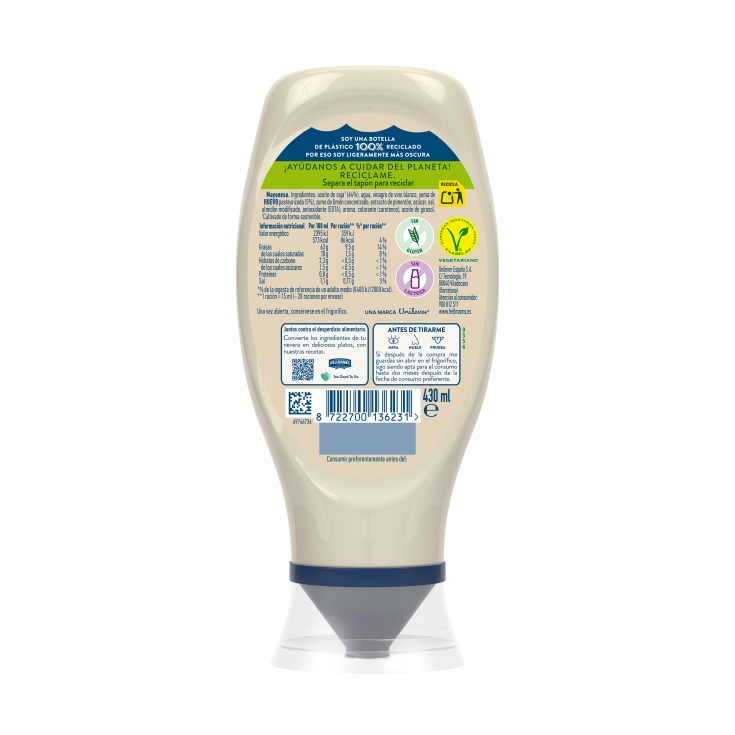mayonesa bocabajo, 430ml
