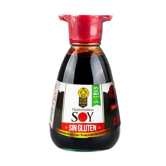 salsa de soja traditional sin gluten, 150ml